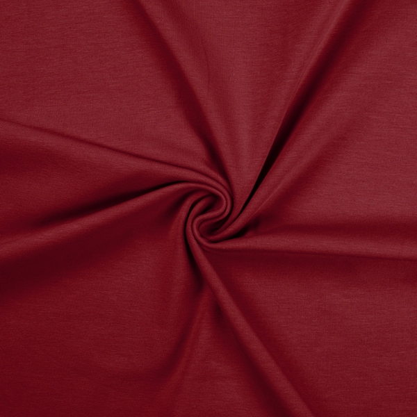 TISSU JERSEY COTON ELASTHANNE BORDEAUX