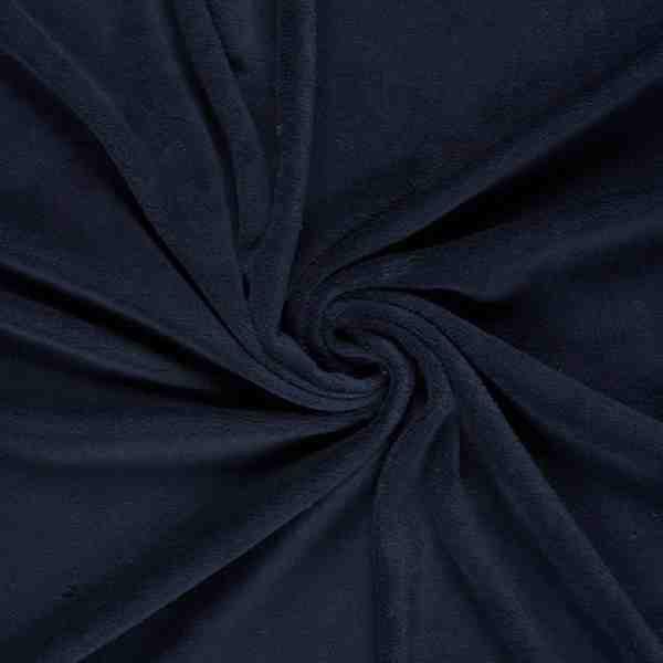 TISSU POLAIRE DOUDOU BLEU MARINE