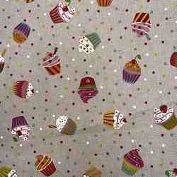 TISSU TOILE ASPECT LIN GATEAU ANGLAIS CUPCAKE