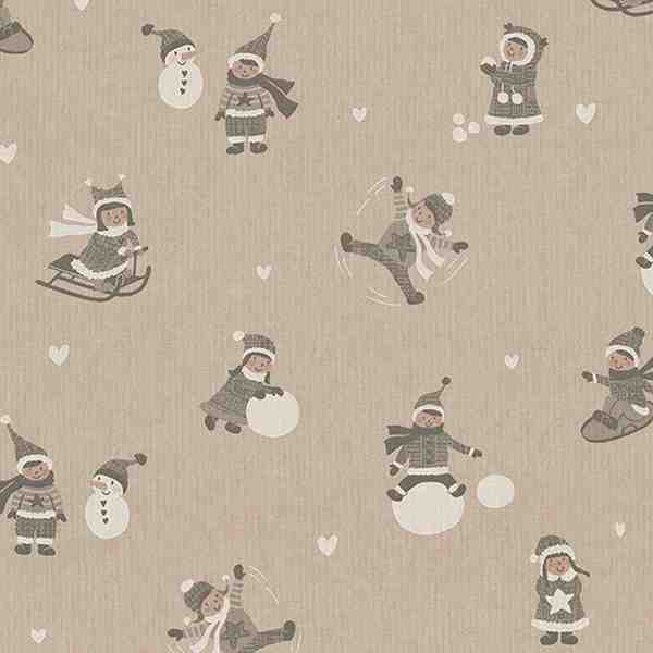 TISSU TOILE ASPECT LIN BONHOME ET ENFANTS 