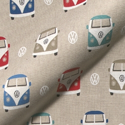 TISSU TOILE ASPECT LIN FACE COMBI VW MULTICOLORE