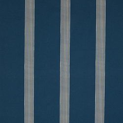 TISSU SIEGE TOILE ALCAPONE FOND BLEU RAYURE BEIGE