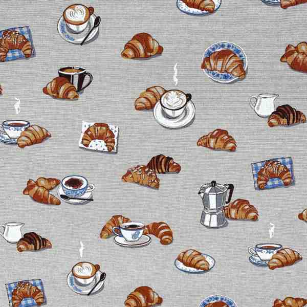 TOILE ASPECT LIN CROISSANT MULTICOLORE