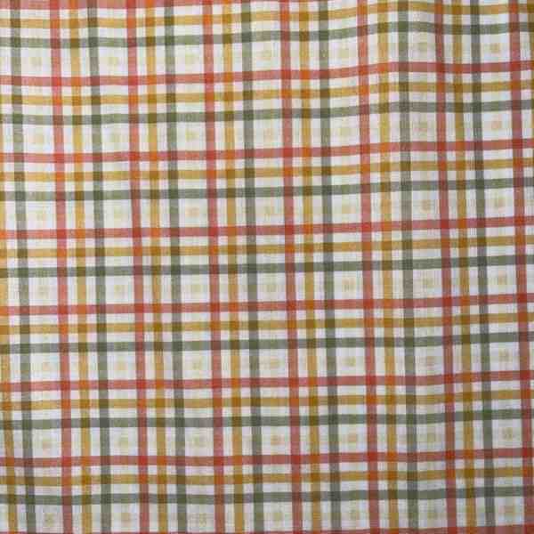 PERCALE DE COTON VICHY MULTICOLORE
