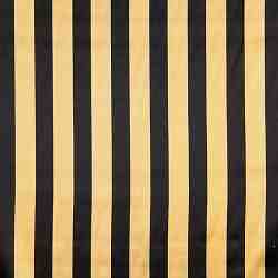 TISSU SATIN CARNAVAL RAYURES OR NOIR