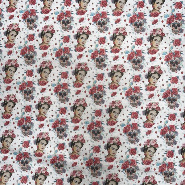 TISSU COTON  FRIDA CATRINA CALAVERAS 