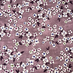 TISSU COTON PETITE FLEUR ROSE 