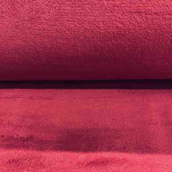 TISSU POLAIRE FLANNEL UNI ROUGE BORDEAUX