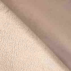 TISSU SUEDE FOURRURE MOUTON BEIGE ENVERS NATUREL