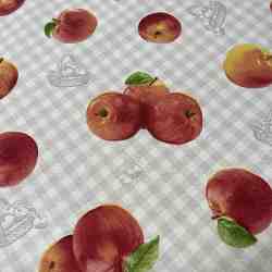 TISSU TOILE OTTOMAN LIN POMMES