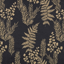 TISSU JACQUARD HERBORIUM OR JAUNE FILS UPCYCLES 