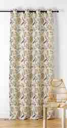 TISSU JACQUARD LES INDIENNES BEIGE OCRE