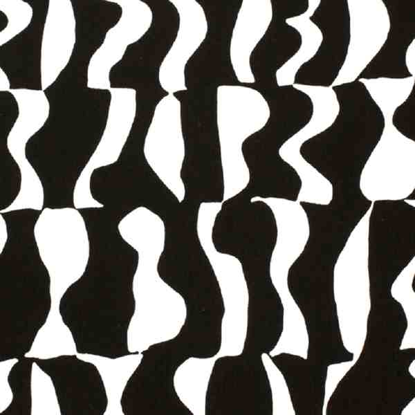 TISSU CREPE VISCOSE TACHE NOIR ET BLANC