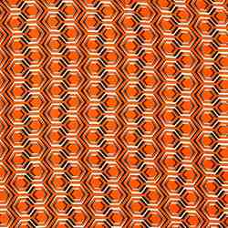 TISSU SATIN VISCOSE LABYRINTHE ORANGE