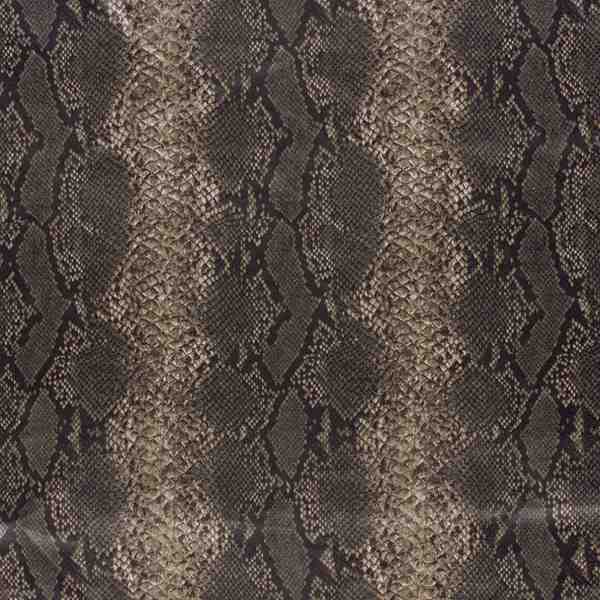 TISSU SUEDE IMPRIMÉ PYTHON TAUPE 