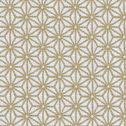 TISSU COTON GEOMETRIQUE SAKI OR
