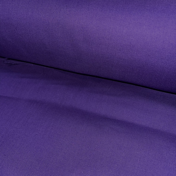 TISSU POPELINE DE COTON UNIE 60 FILS VIOLET 