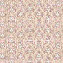 TISSU COTON GEOMETRIQUE RIAD ROSE