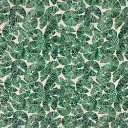 TISSU COTON ENDUIT MFTA WATERLILY VERT 