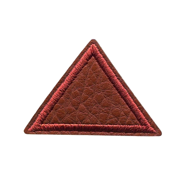 Ecusson Triangles imit. cuir chamois