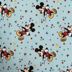 TISSU COTON DISNEY MICKEY MOUSE DANS LES ETOILES  