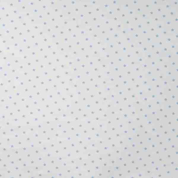 TISSU JERSEY COTON ÉTOILES BLEUES