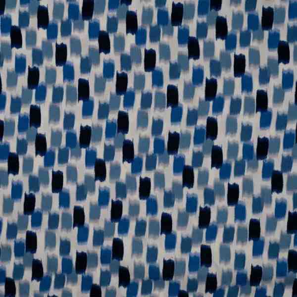 TISSU VISCOSE TRAIT DE PEINTURE BLEU