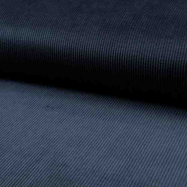 TISSU VELOURS COTELE BLEU MARINE