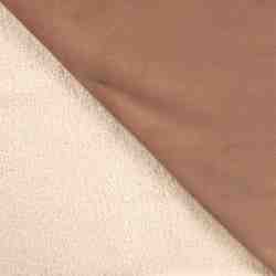 TISSU SUEDE FOURRURE MOUTON CAMEL ENVERS NATUREL
