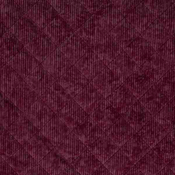 TISSU VELOURS COTELE LIE DE VIN INTERIEUR BEIGE