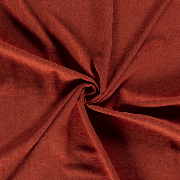 TISSU TOILE FLUIDE VISCOSE LIN PAPRIKA