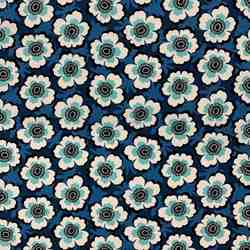 TISSU COTON MFTA HINDA FLEUR VERT