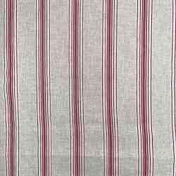 TISSU COTON IMPRIME SUZY RAYURES ROUGES