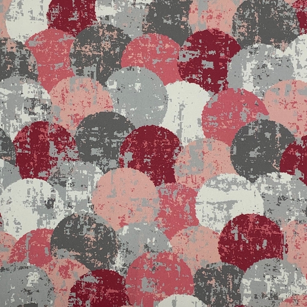 TISSU BACHETTE COTON RONDO ROSE GRIS