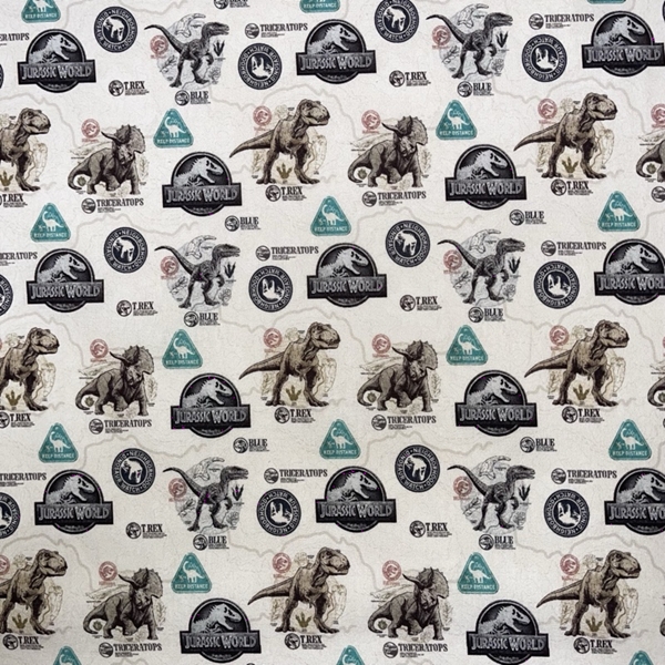 TISSU COTON JURRASSIC WORLD 