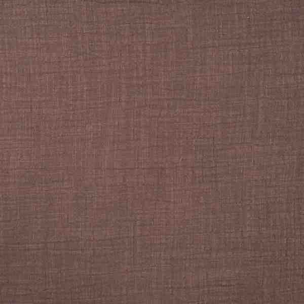 TISSU GAZE DE COTON BAMBINO MARRON MOYEN