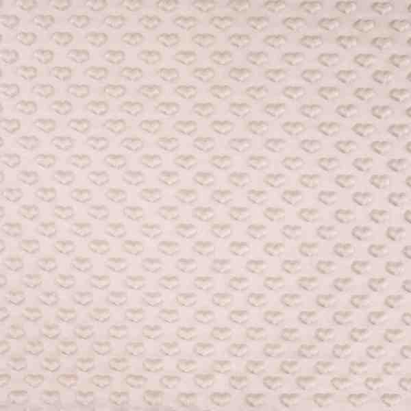 TISSU MINKY BUBBLE COEUR BEIGE