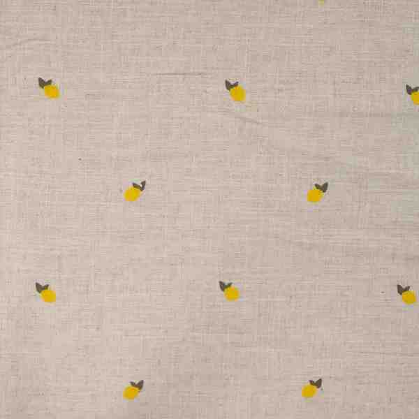 TISSU VISCOSE LIN BRODERIE CITRON