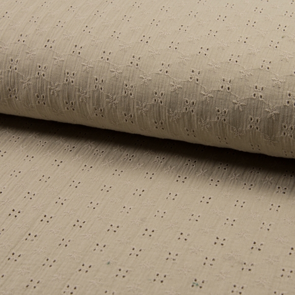 TISSU DOUBLE GAZE BAMBINO BRODE BIEGE