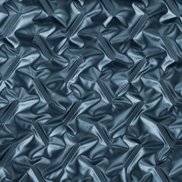  TISSU MATELASSE BLEU PETROLE