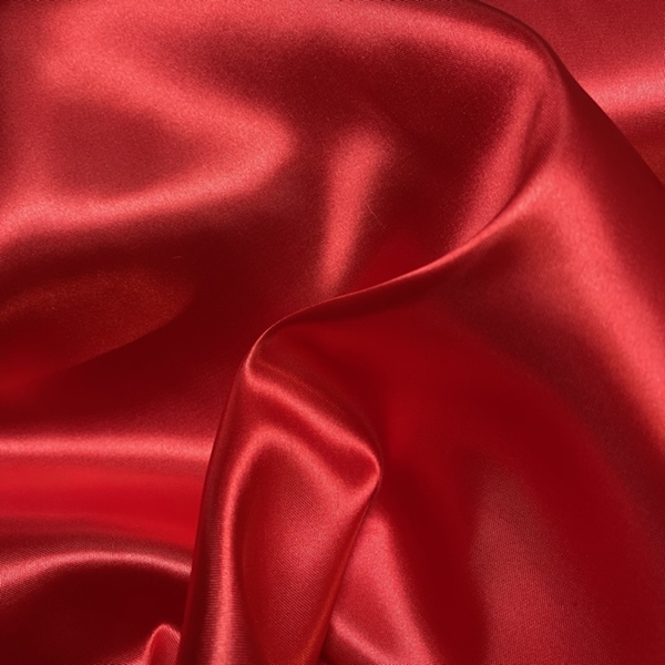 TISSU SATIN UNI ROUGE