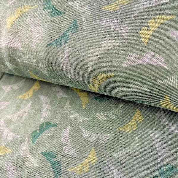 JERSEY ORGANIC OEKO-TEX FEUILLE