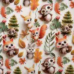 IMPRIME 3 D TREND BOSQUI ANIMAUX DE LA FORET 