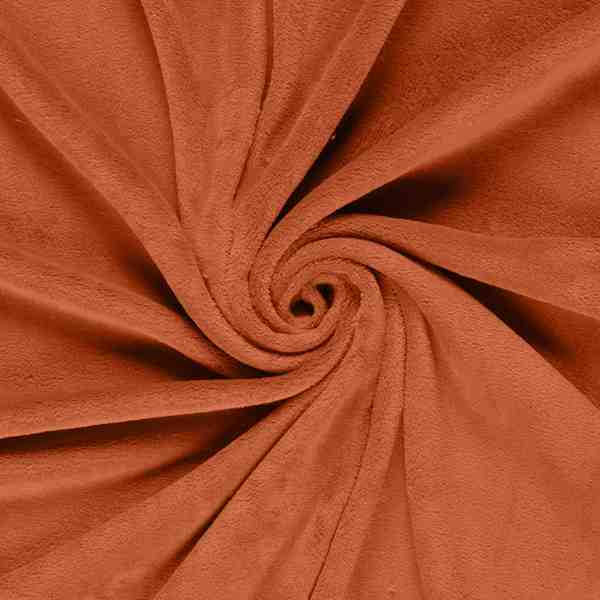 TISSU POLAIRE DOUDOU TERRACOTTA