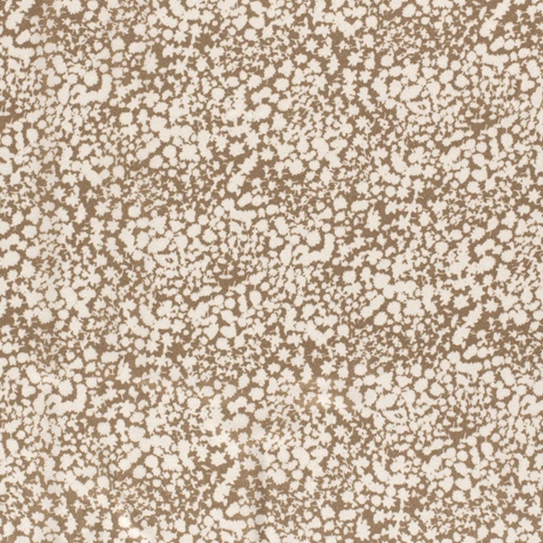 TISSU CREPE POLYESTER FEUILLAGE BEIGE