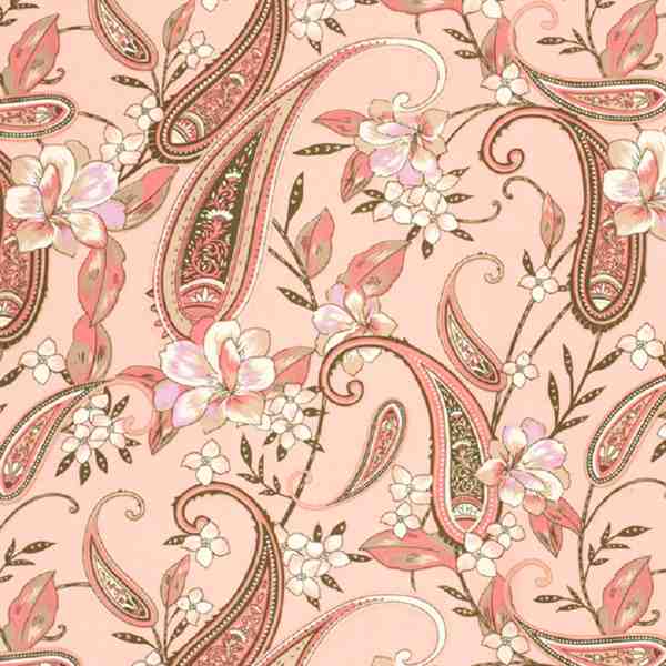 TISSU VISCOSE TWILL FLEUR ROSE