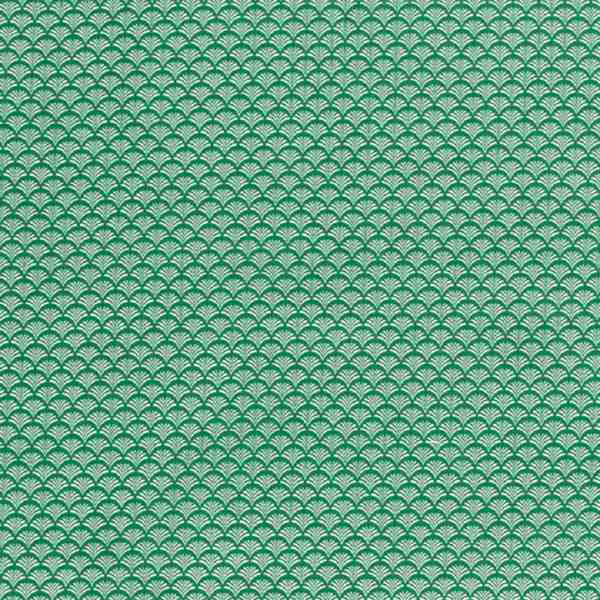 TISSU COTON IMPRIME ECAILLE VERT