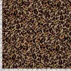 TISSU VISCOSE TWILL DELAVE PANTHERE OCRE NOIR