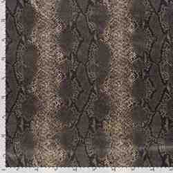 TISSU SUEDE IMPRIMÉ PYTHON TAUPE 