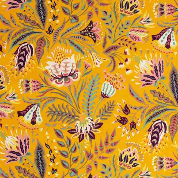 TISSU THEVENON POUR SIEGE EUPHORIA FOND JAUNE